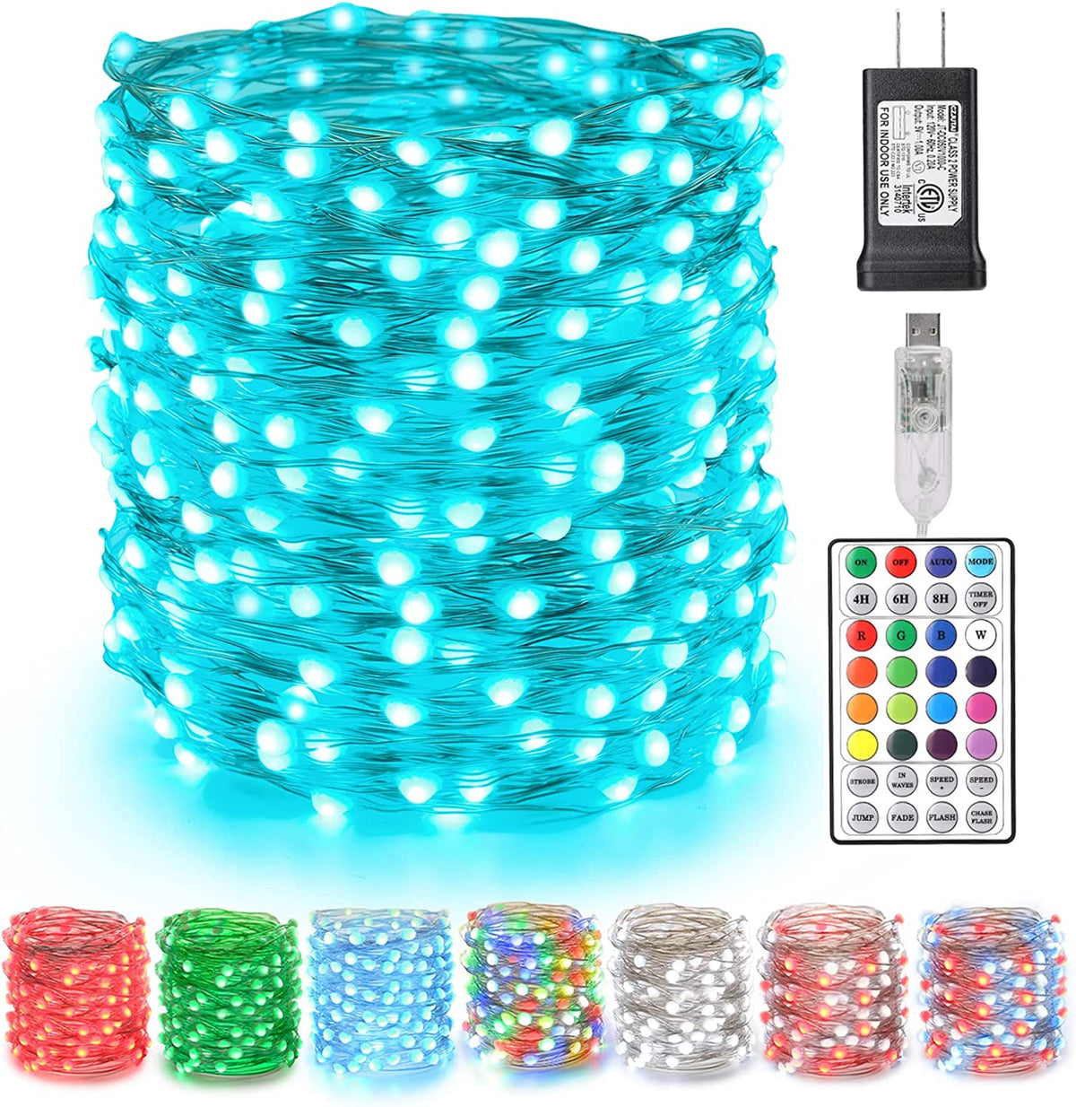 BrizLabs Color Changing Fairy Lights USB Plugin with 32-Keys Remote