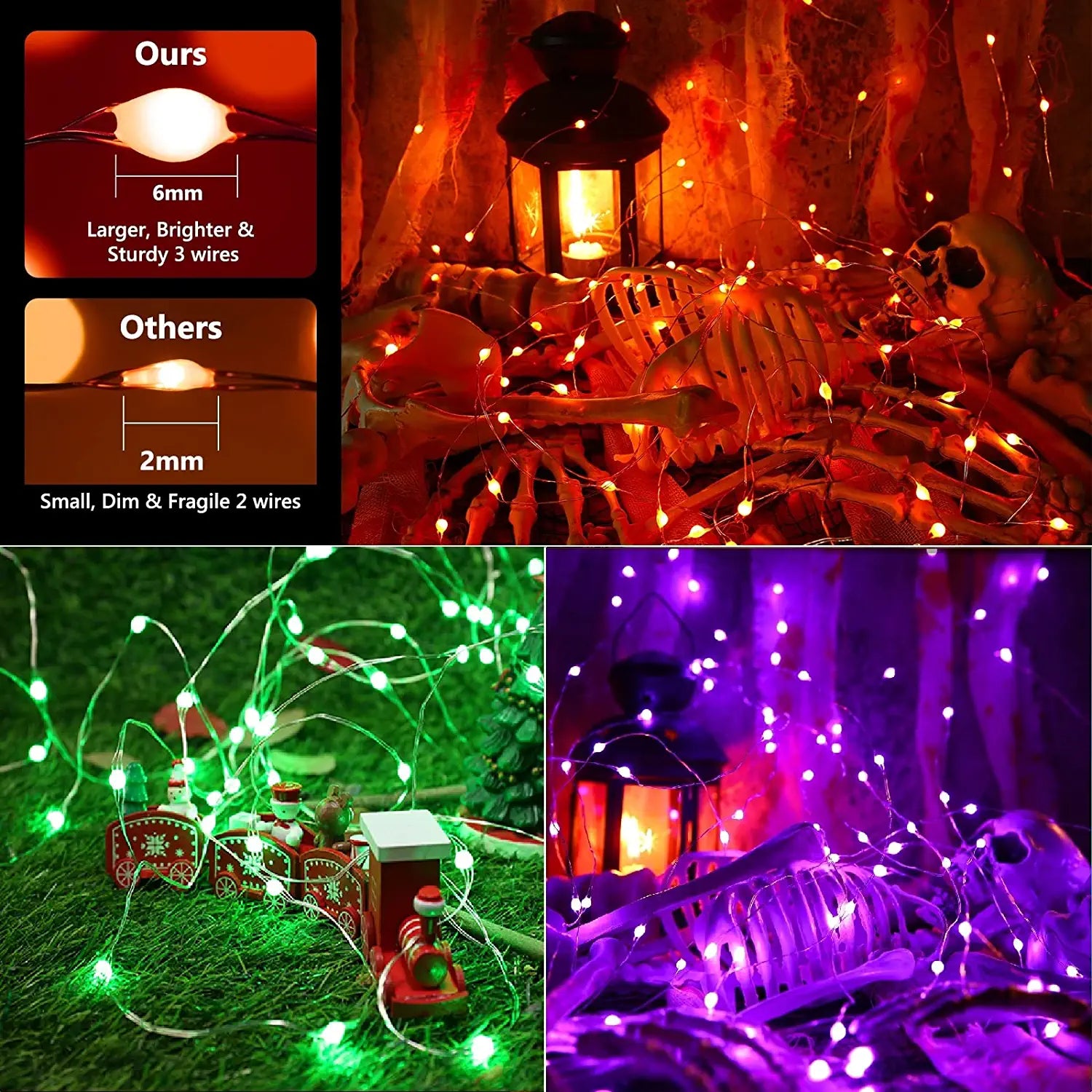 BrizLabs 33ft 100 LED USB Powered RGB  Fairy Lights with 44 Keys Remote