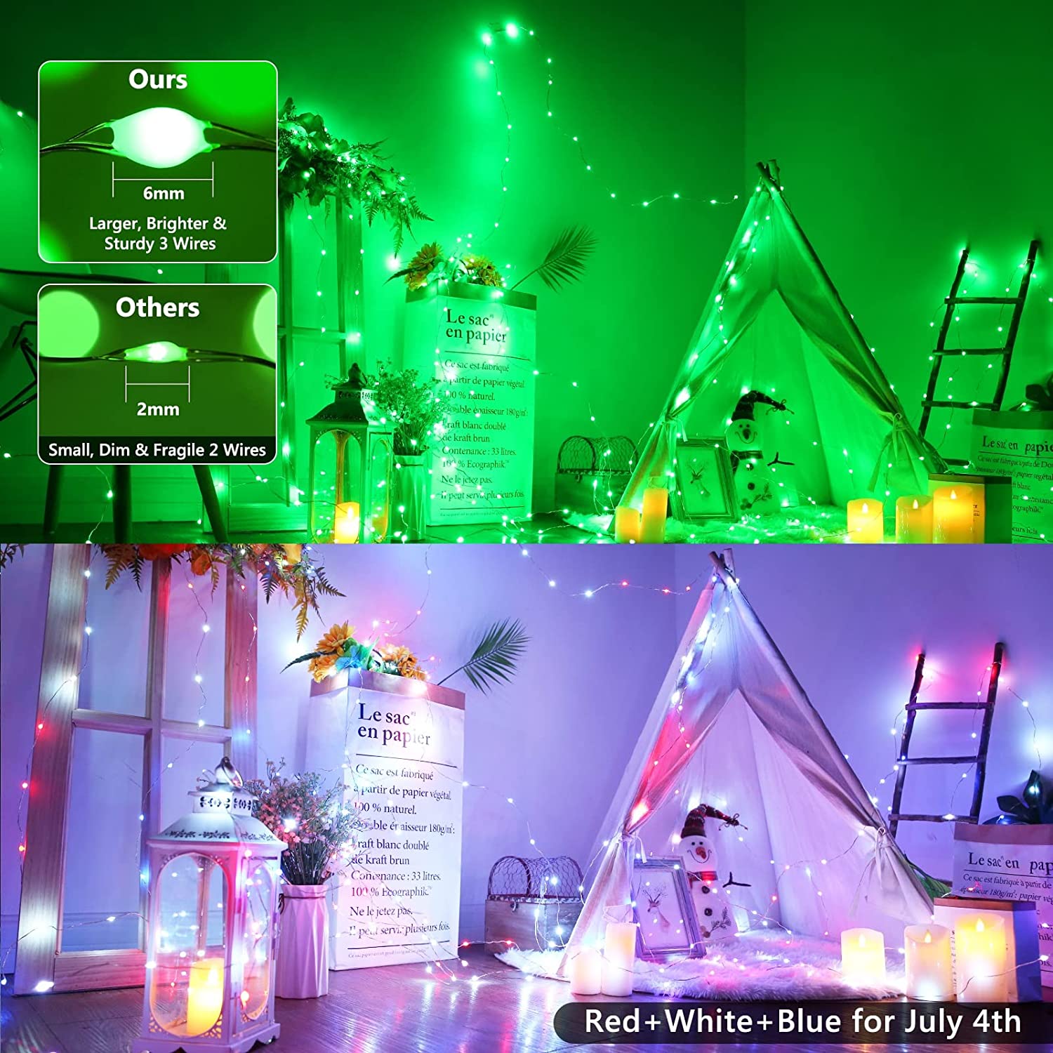 BrizLabs Color Changing Fairy Lights USB Plugin with 32-Keys Remote