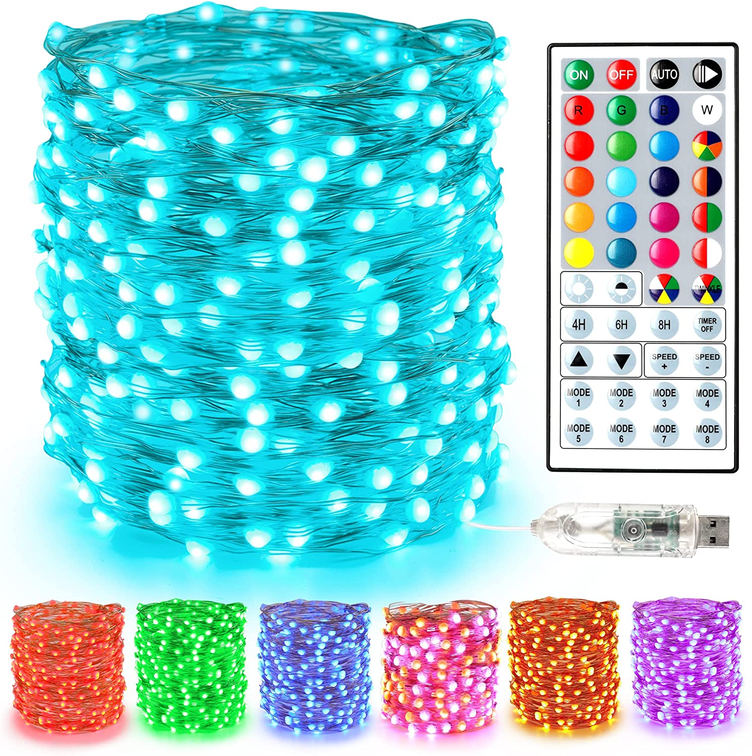 BrizLabs RGB Color Changing Fairy Lights with 44-Keys Remote