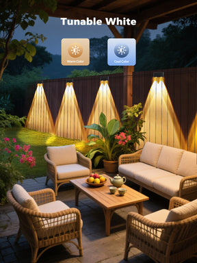 BrizLabs RGBCW Smart Fence Lights Outdoor Deck Lighting Work with Alexa & Google Home, APP Control, IP65, Music Sync