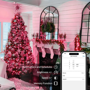 Smart Color Changing Mini Christmas Lights, 198 LED , APP Controlled, Work with Alexa Google Home