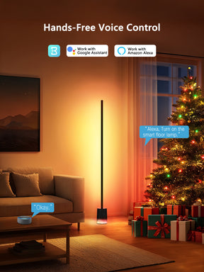 BrizLabs RGBCW 1725lm Smart Floor Lamp,75+ Scene Modes,Music Sync, DIY, Compatible with Matter, Alexa, Google