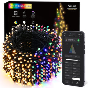 Smart Mini Christmas Lights, 262FT 800 LED,Warm White & Multicolor Color Changing App & Voice Control