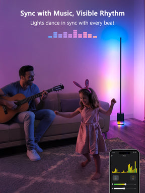 BrizLabs RGBCW 1725lm Smart Floor Lamp,75+ Scene Modes,Music Sync, DIY, Compatible with Matter, Alexa, Google